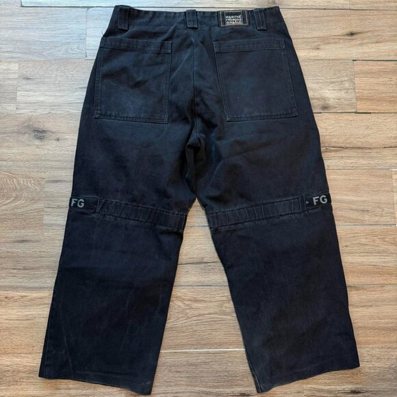 Marithe Francois Girbaud Black Cargo Pants Utility Strap Streetwear Vintage 36 - Picture 4 of 8